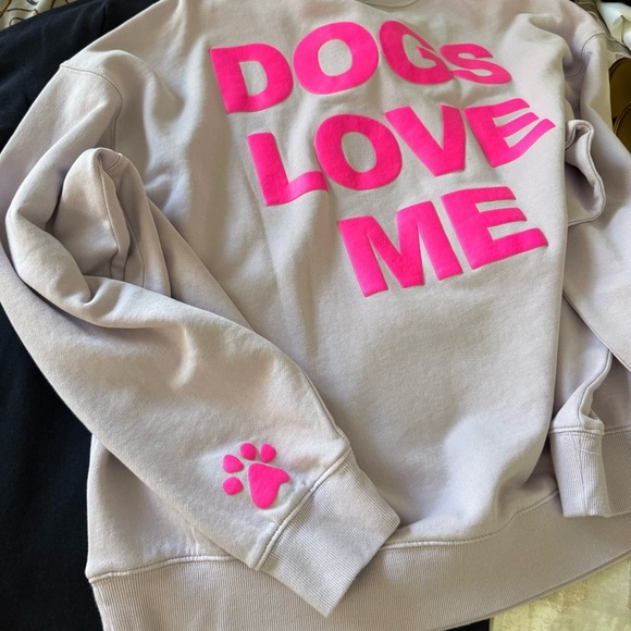 Wildfox Dogs Love Me Crewneck Sweatshirt Pawprint size XXL NWT $108 - Picture 8 of 8